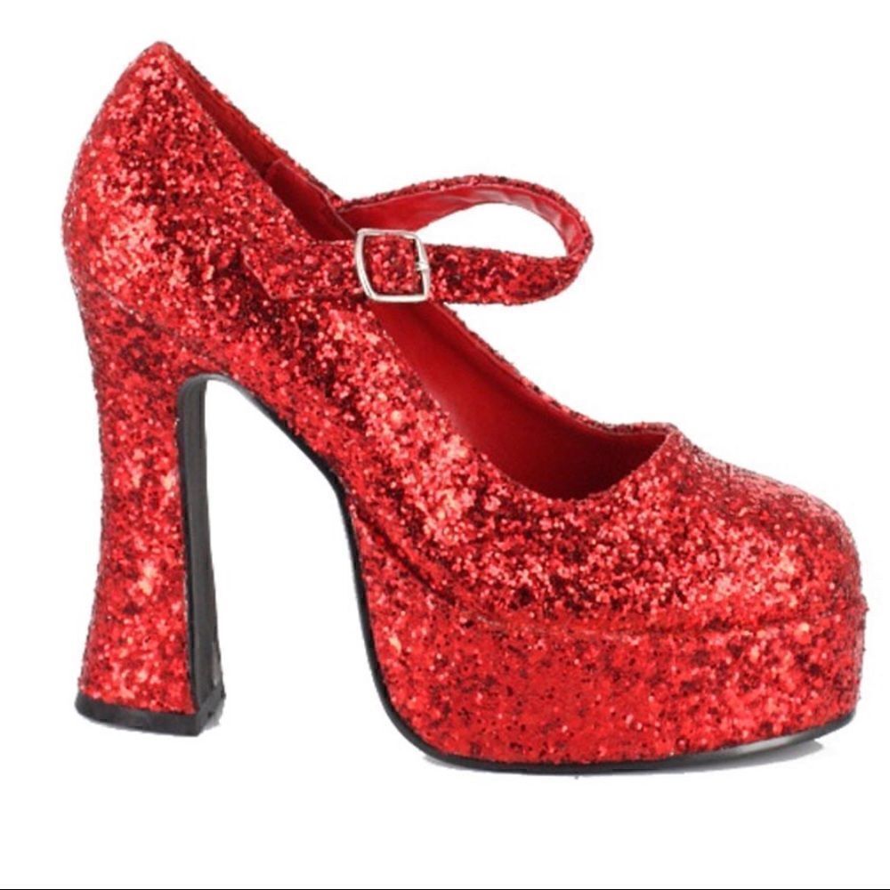 Wizard of Oz Ruby Platform Slippers Sz L - Picture 4 of 8
